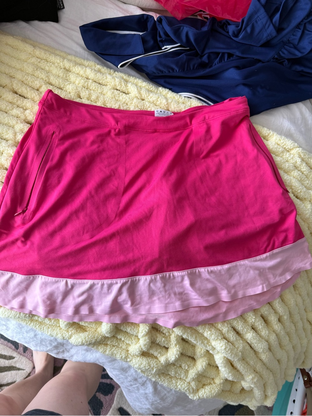 Nike Hot Pink Layered Skort with Light Pink Hem